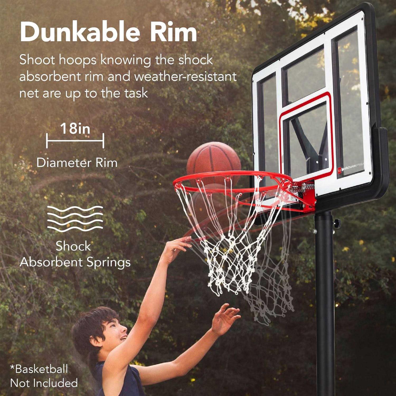 Best Choice Products Adjustable Regulation-Size Basketball Hoop - Sports Supplies Online Store