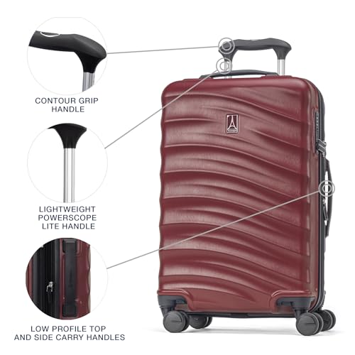 Travelpro Maxlite Air V2 Hardside Expandable Carry on Luggage, 8 Spinner Wheels, Lightweight Hard Shell Suitcase, TSA lock, Black, Carry On 21-Inch