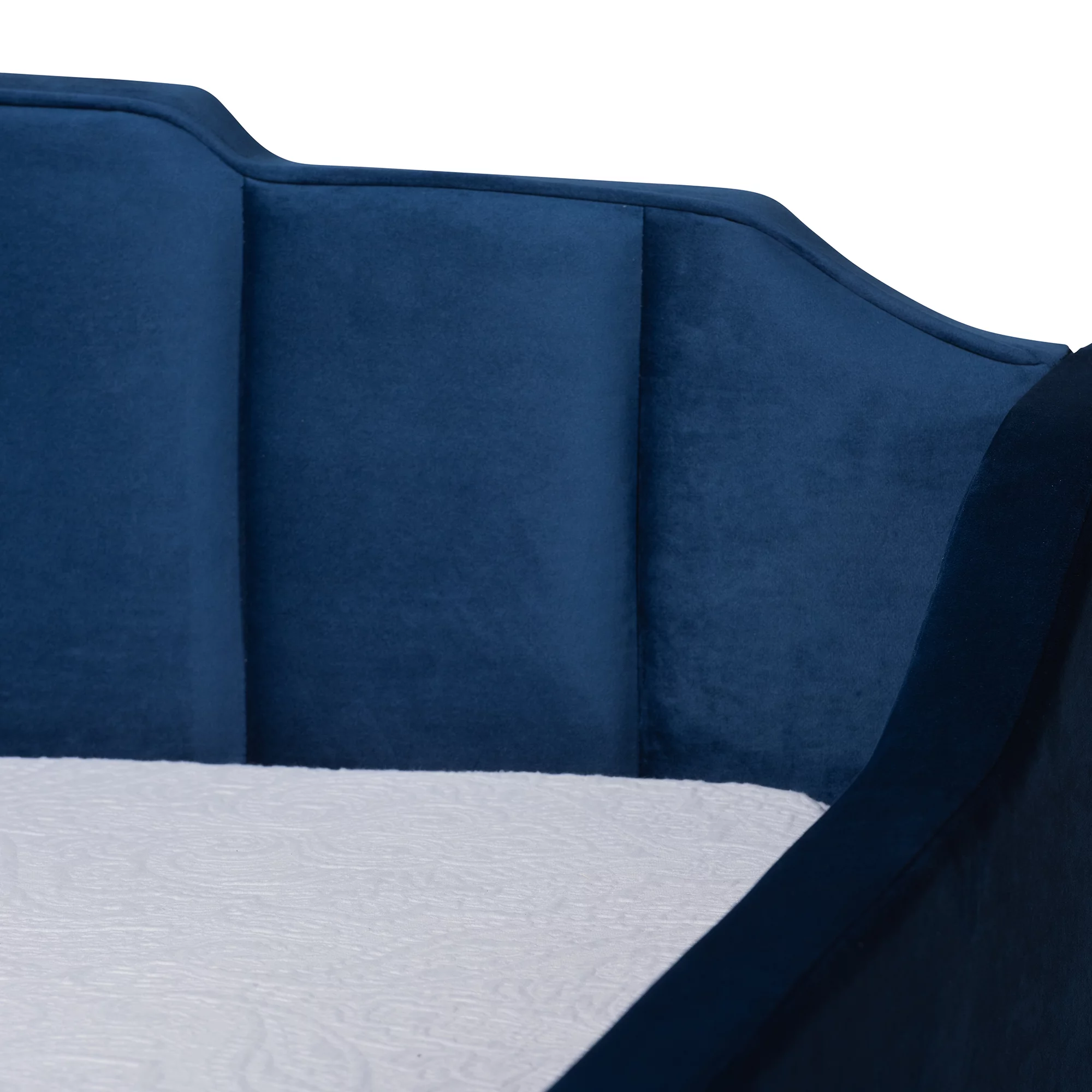 Baxton Studio Lennon Modern Engineered Wood with Trundle Daybed, Twin, Navy Blue