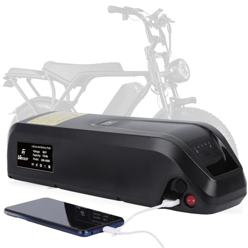 36V 48V 52V Ebike Battery, 15Ah 20Ah Electric Bike Lithium Battery Ebike Battery for 0-1200W Electric Bike with 3A Fast Charger and BMS