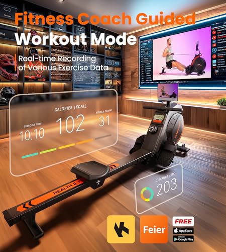 YOSUDA Magnetic/Water Rowing Machine for Home - Rower Machine Use with Bluetooth, App Supported, Rowing Machine for Taller Power Athletes