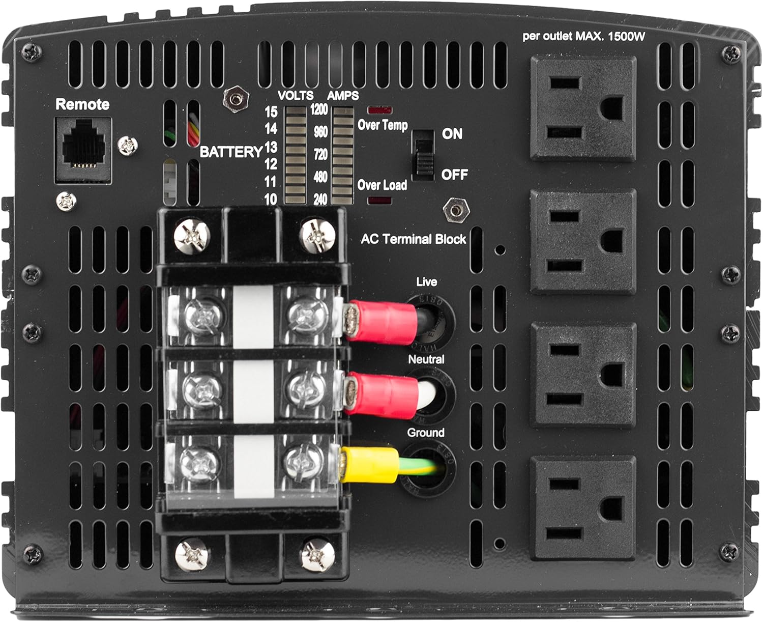 Wagan EL3748 12V 10000 Watt Power Inverter with Remote Control, 20000 Watt Surge Peak