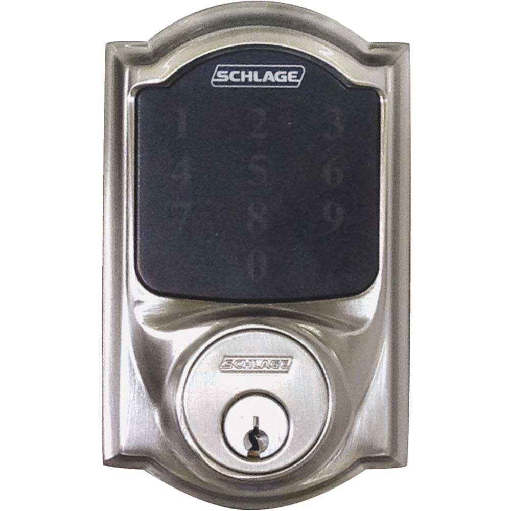 Schlage BE469NXVCAM619 Camelot Touchscreen Deadbolt, Satin Nickel