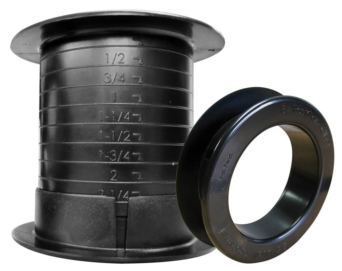 Fast Cap Dually 2.5 100pc BL Dual Sided Grommet,Blk,2.5In,PK100