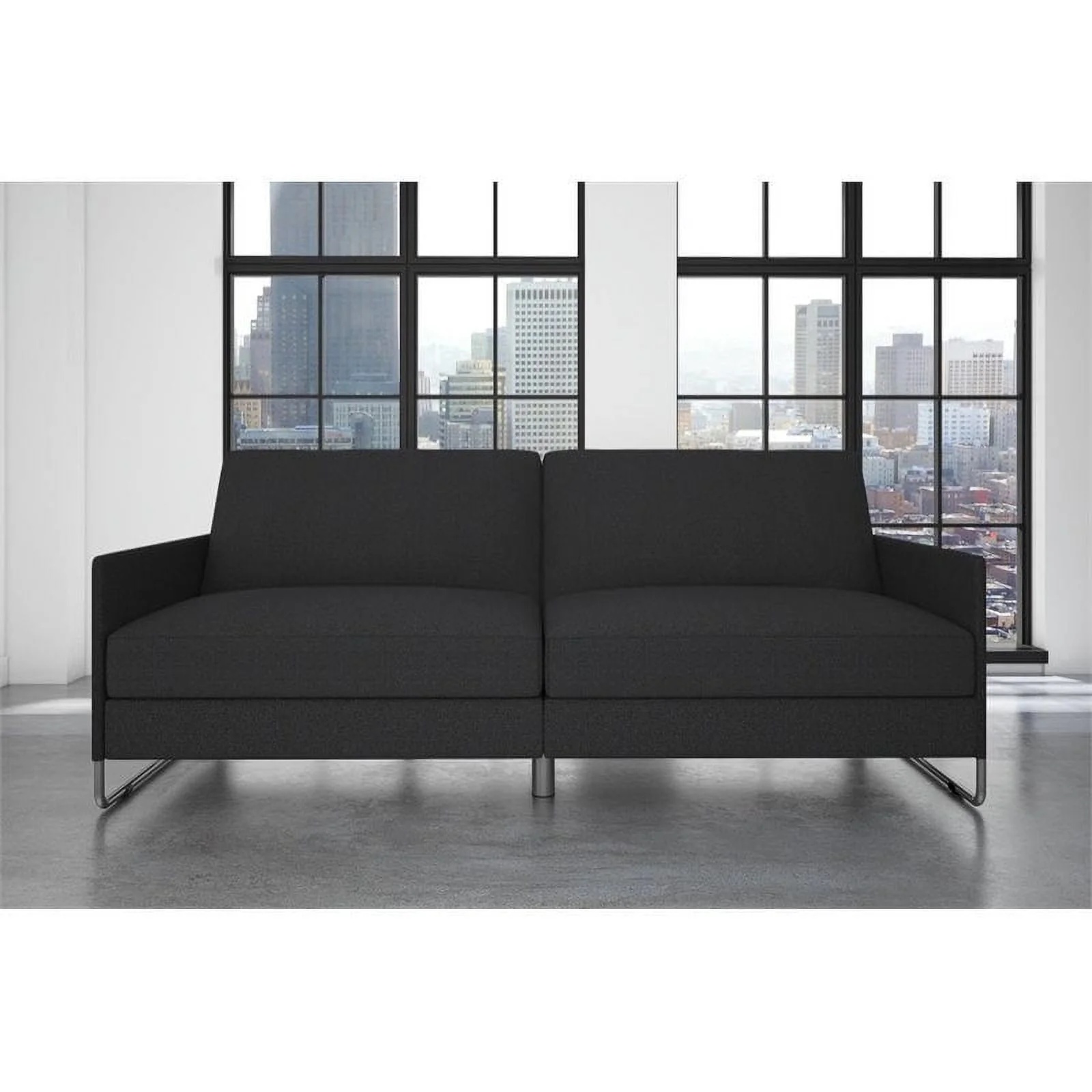 Dorel Home Pembroke Convertible Futon, Grey Linen