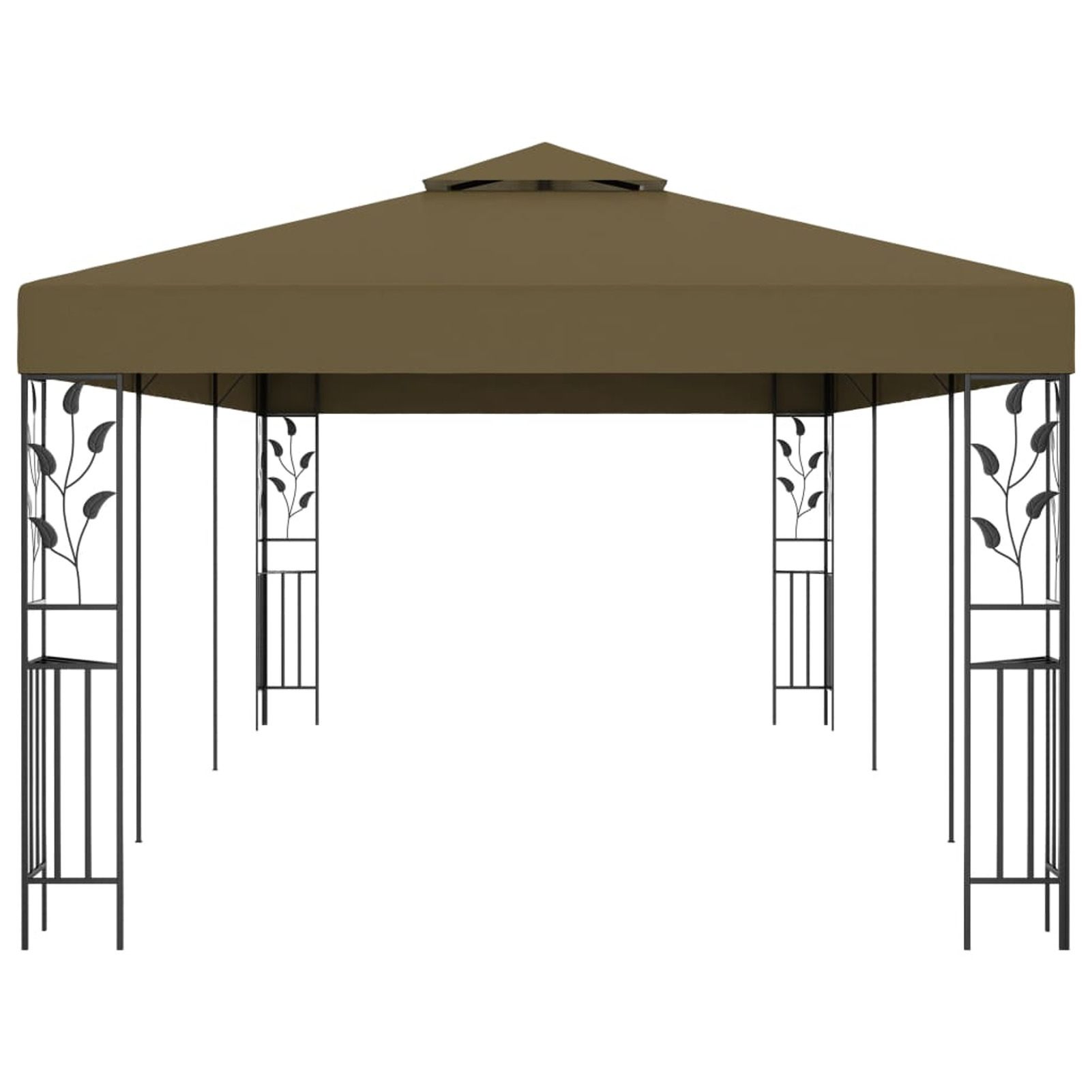 Gazebo 19.7'x9.8' Taupe 0.6 ozft²