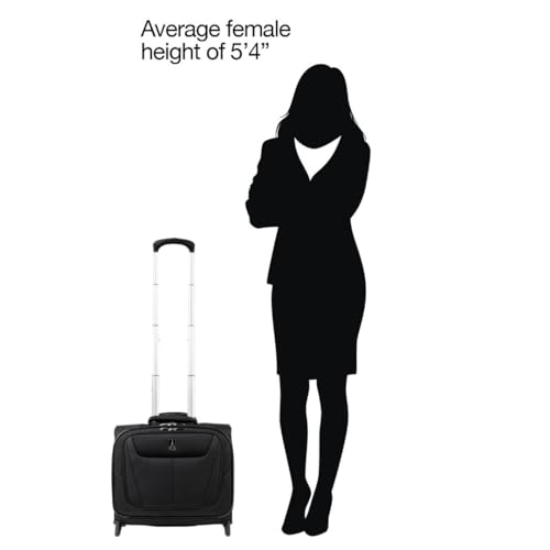 Travelpro Maxlite 5 Softside Lightweight Rolling Underseat Tote Upright 2 Wheel Bag, Men and Women, Black, 16-Inch