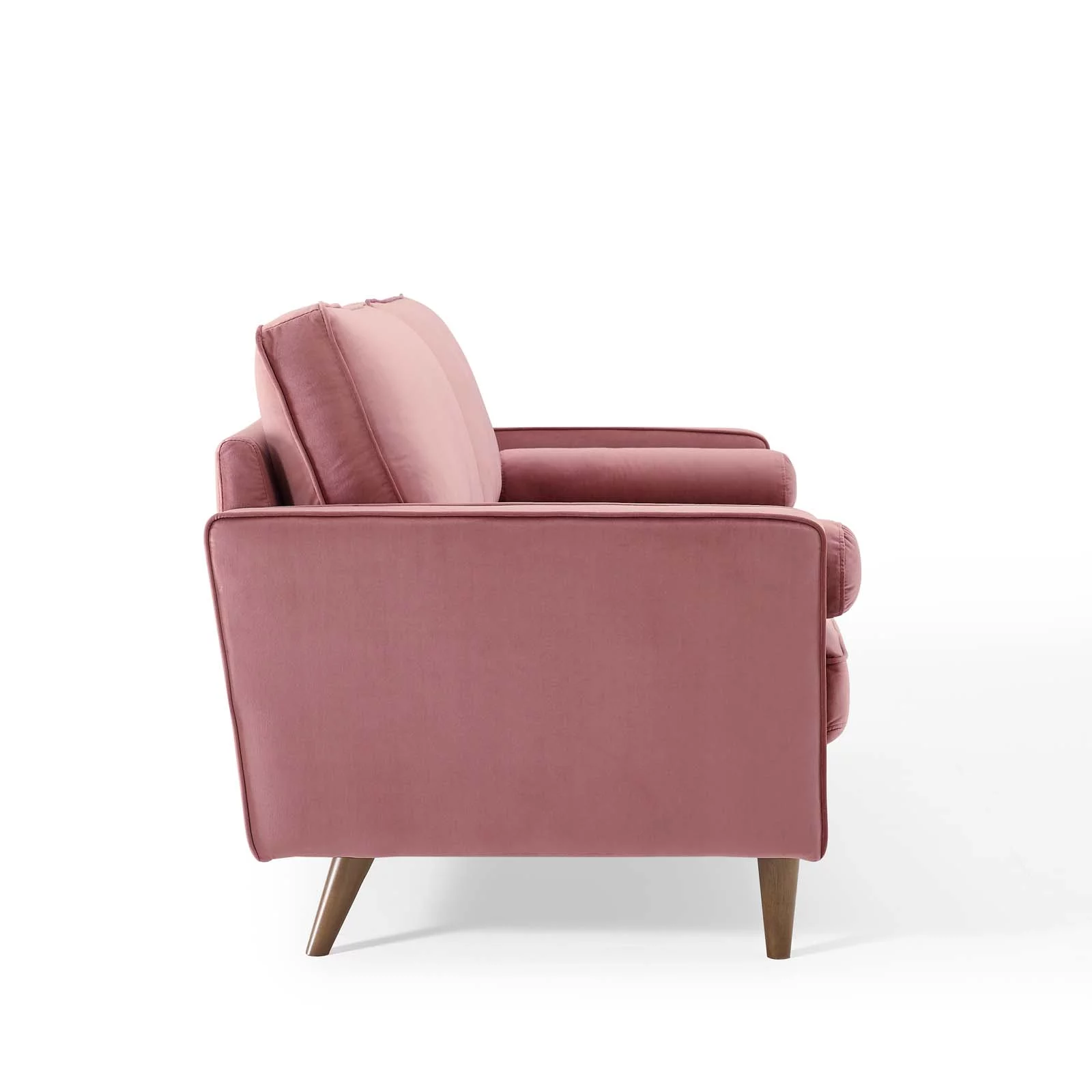 Modway Valour Performance Velvet Sofa in Dusty Rose