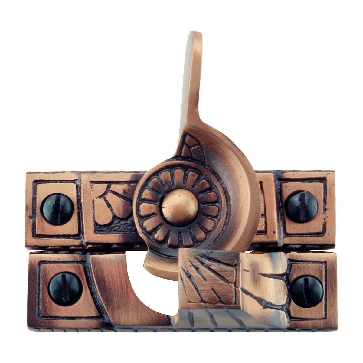Renovators Supply 12 Ornate Solid Brass Window Sash Lock Antique Brass