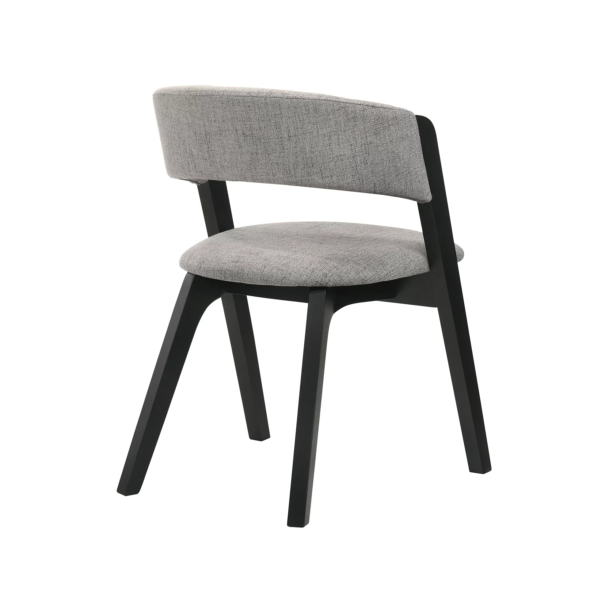 Armen Living Cirque Rowan 5-Piece Wood Dining Table and Chair Set in Black/Gray