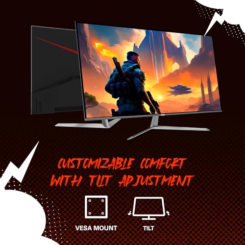 AOC C27G2Z 27" Curved Frameless Ultra-Fast Gaming Monitor, FHD 1080p, 0.5ms 240Hz, FreeSync, 2x HDMI 2.0, 1x Display Port, Height Adjustable