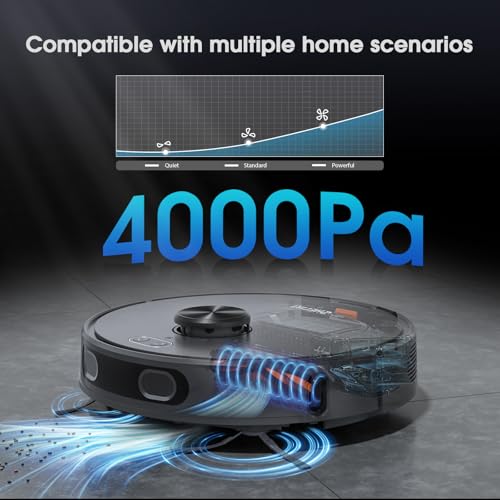 Robot Vacuum and Mop, Mapping Robotic Vacuums Cleaner with LiDAR Navigation Smart & Strong Suction, WiFi/App/Alexa/Voice Control, Obstacle Avoidance
