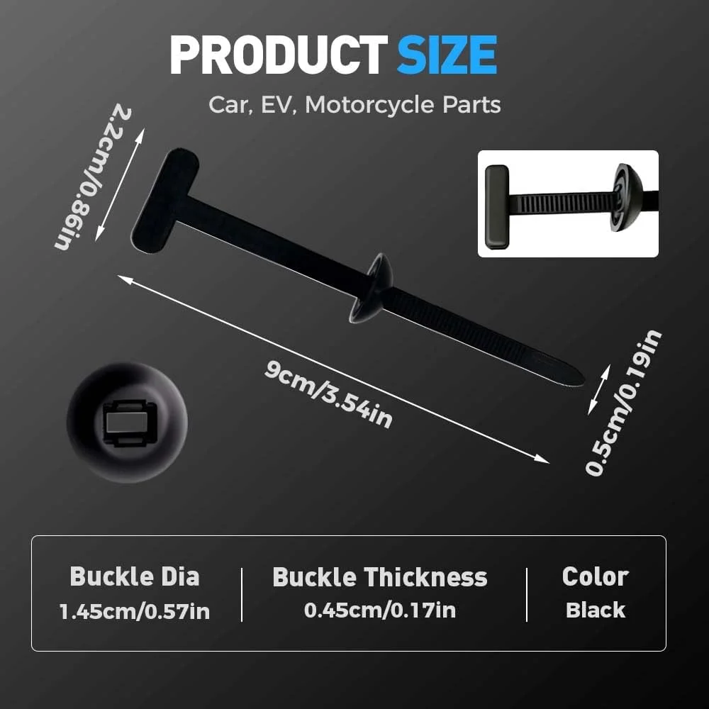 Nylon Universal Cable Tie Buckle, Heavy Duty Self-Locking Nylon Zip Ties Holder, New Multifunctional Cable Tie Buckle for Car Daily Repair