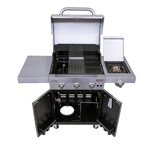 Char-Broil 463342620 Signature TRU Infrared 3-Burner Cabinet Style Gas Grill, Stainless Steel