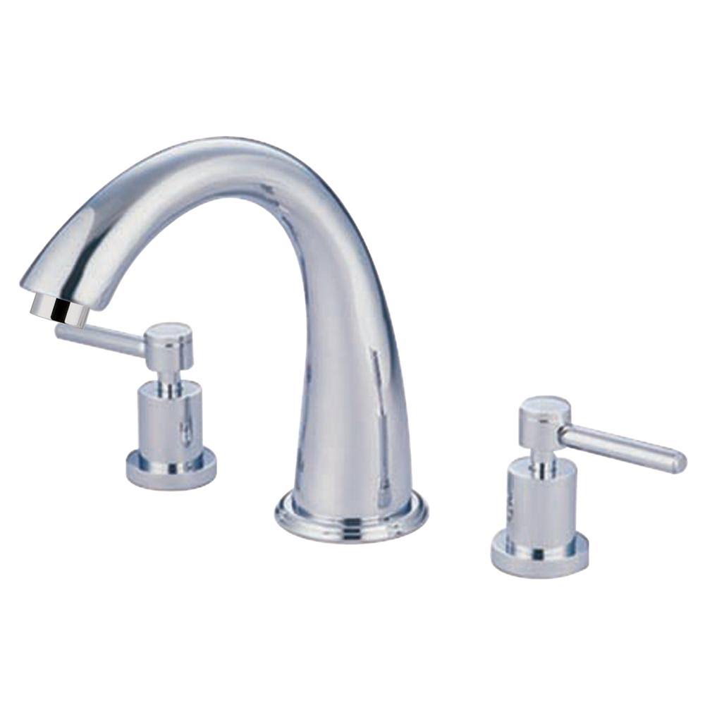 Kingston Brass Concord Satin Nickel Two-Handle Roman Tub Filler KS2368DL