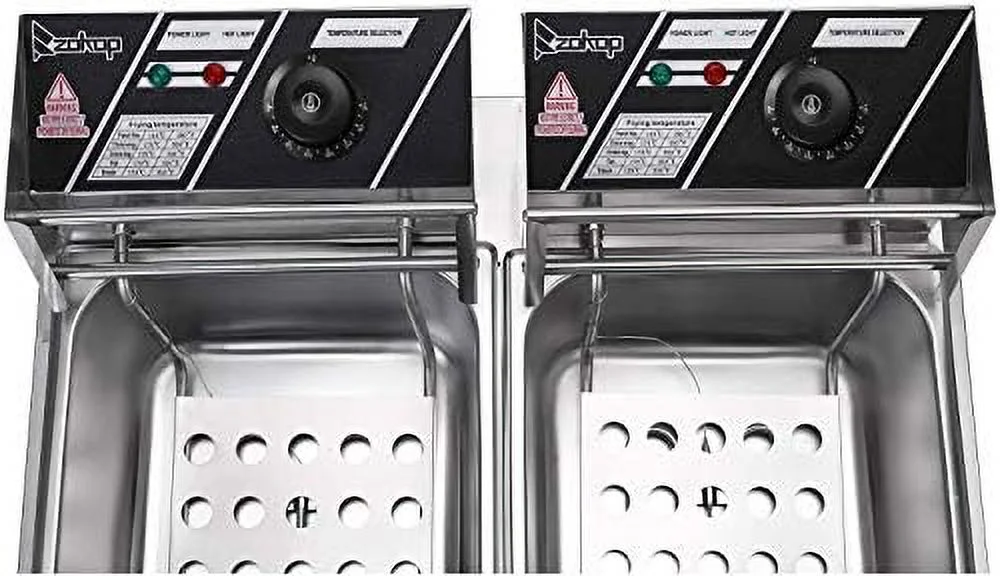 5000W Deep Fryer, 12L Electric Dual Deep Fryer