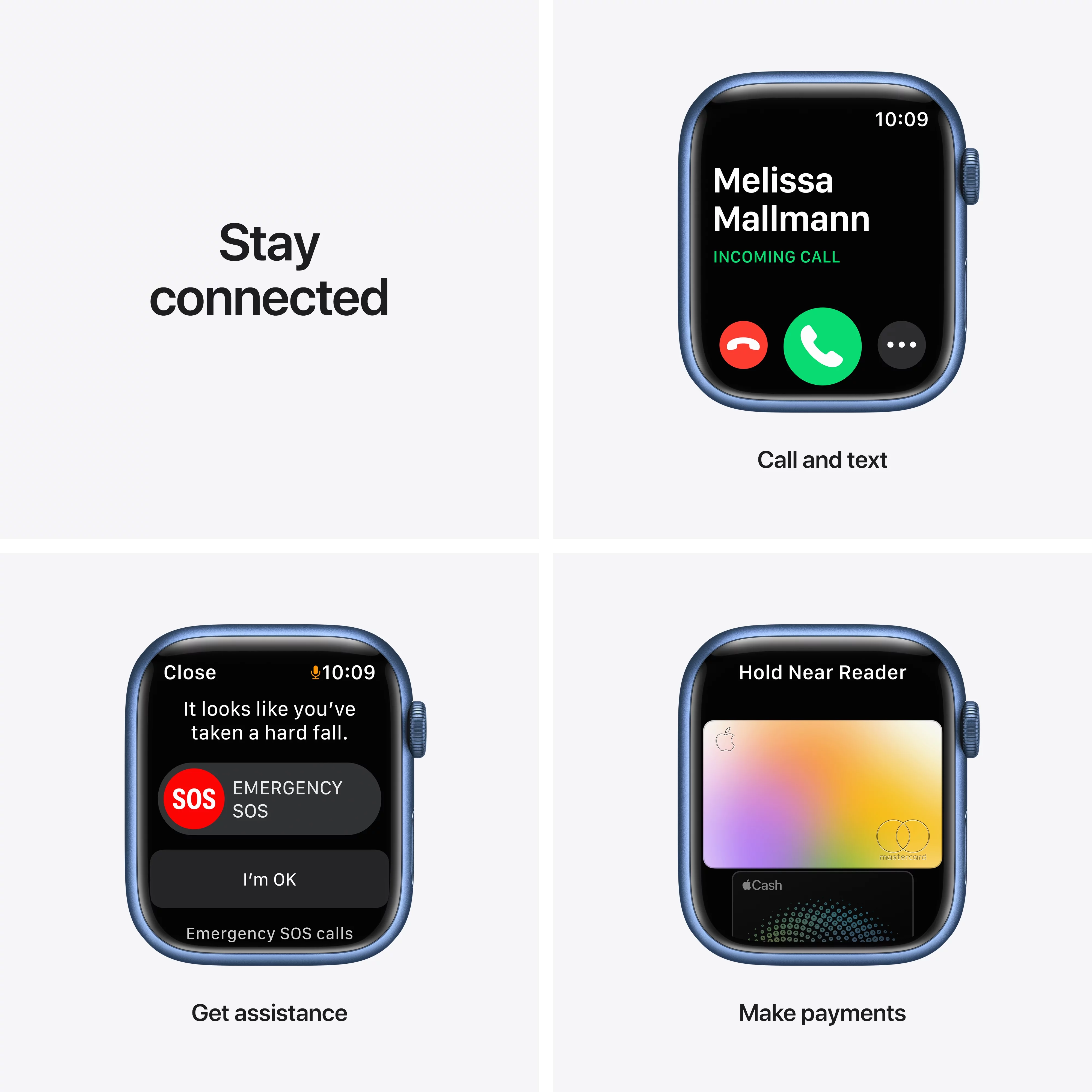 Apple Watch Series 7 GPS, 45mm Blue Aluminum Case with Abyss Blue Sport Band - Regular
