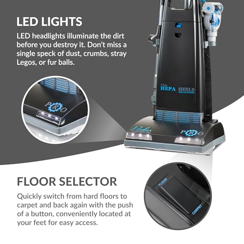 Prolux Upright Vacuum Cleaner with Sealed HEPA Filtration and On Board Tools