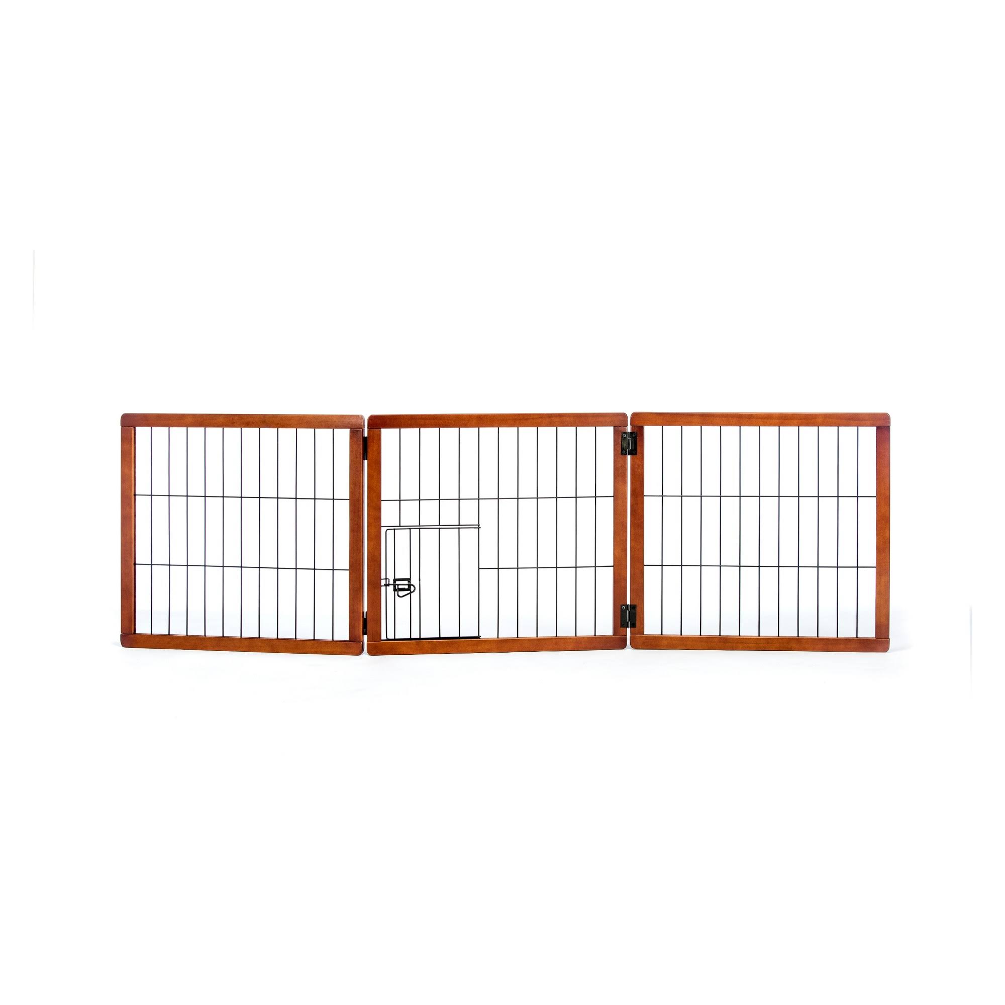 Carlson Pet Design Paw 3 Panel Wooden Gate
