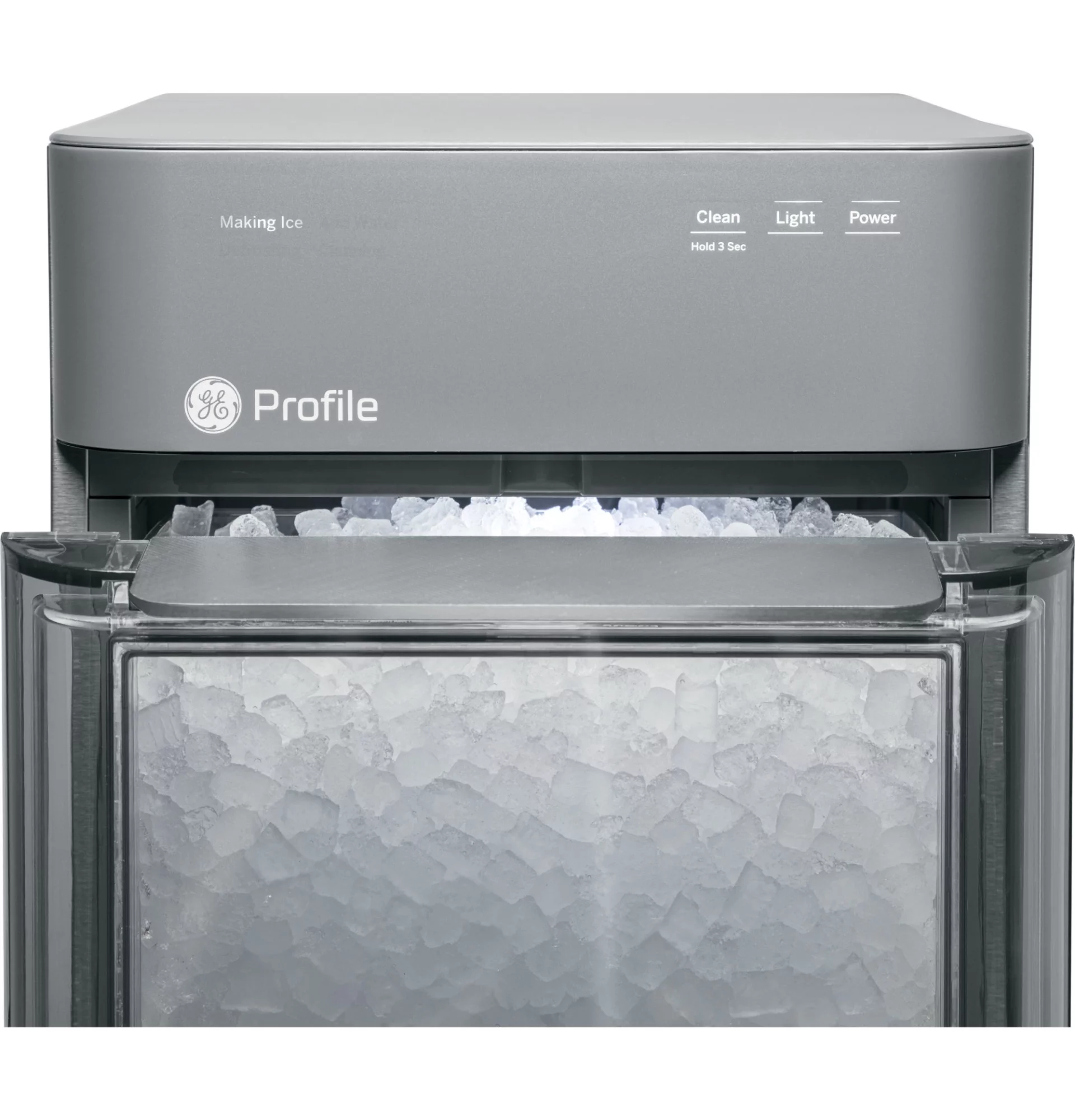 GE Profile Opal 2.0 | Countertop Nugget Ice Maker | Ice Machine with WiFi Connectivity | Smart Home Kitchen Essentials | Black Stainless