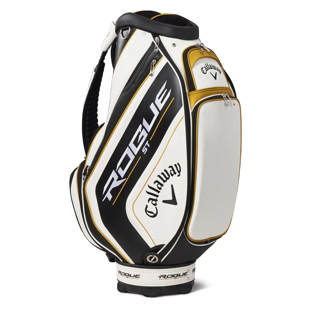NEW Callaway Rogue ST White/Black/Gold Tour Staff Golf Bag - Curated Treasures Market
