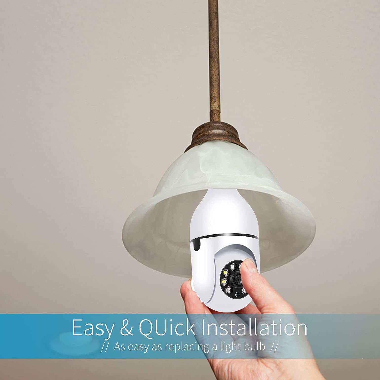 Pan Tilt Security Camera, Full-HD 1080P Wireless Wi-Fi IP Camera