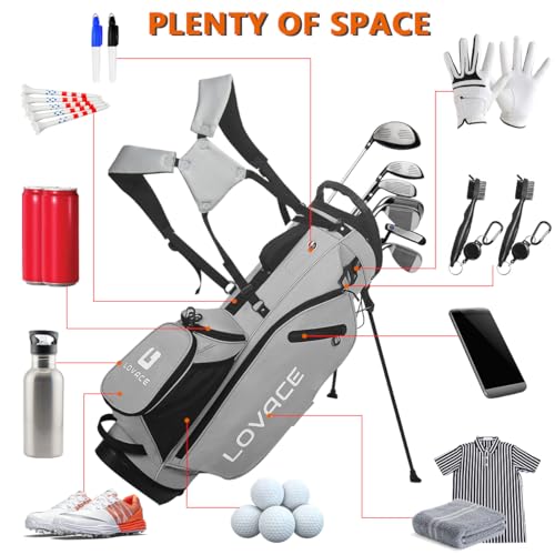 14-Way Golf Stand Bag, Lightweight Golf Bag with Stand for Men and Women
