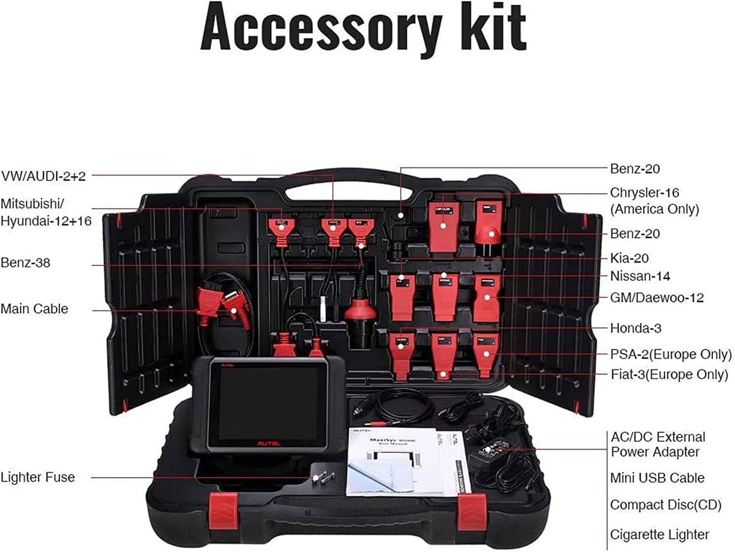 Autel MaxiSys MS906 Automotive Diagnostic Scanner with Bi-Directional Control, Key Fob Programming, ECU Coding