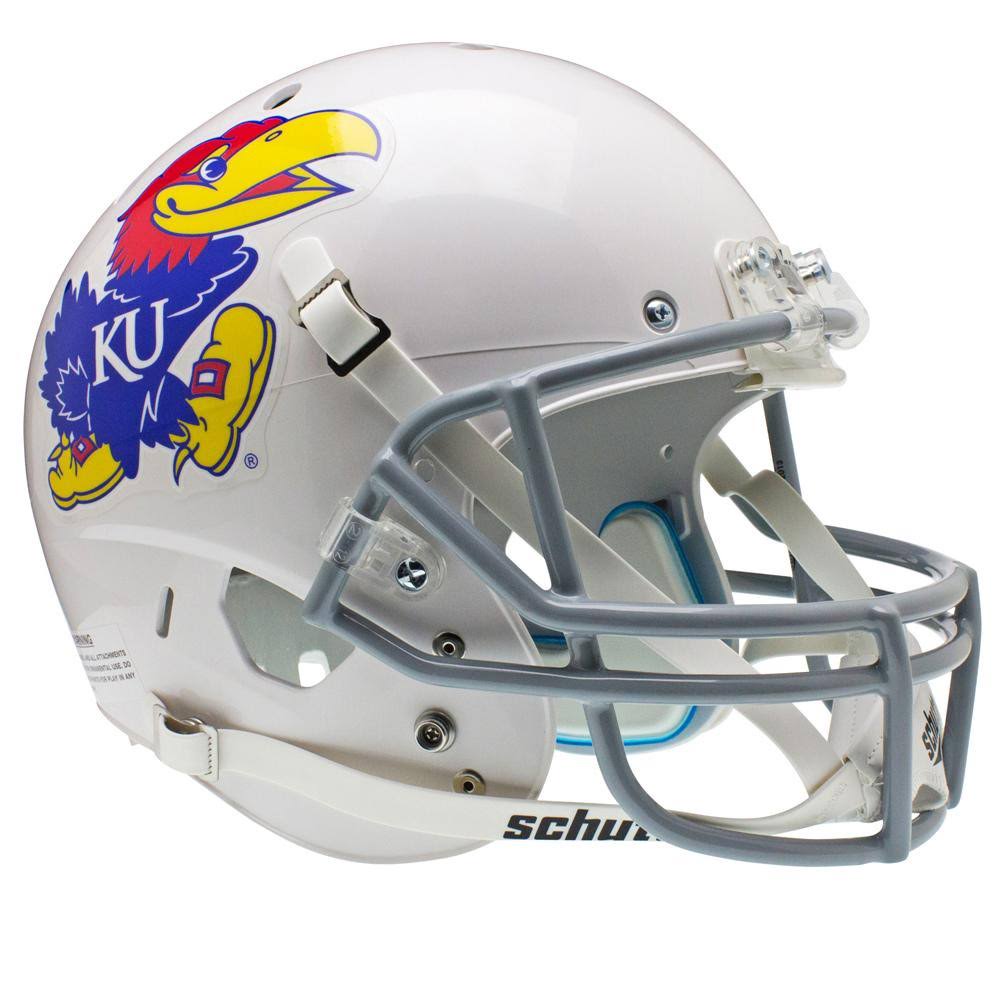 Kansas Jayhawks White Schutt XP Replica Full Size Football Helmet