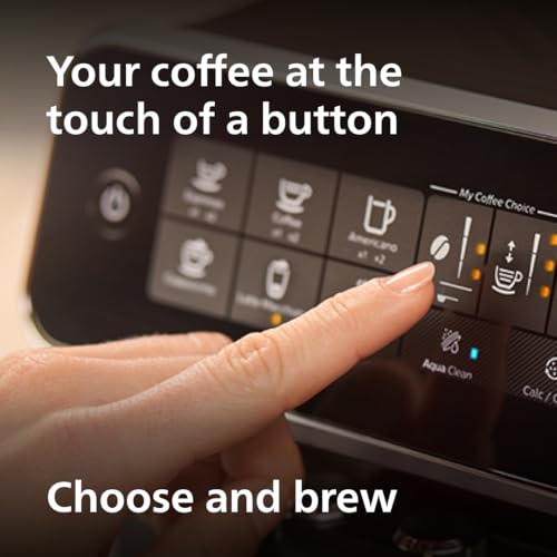 Philips 3200 Series Fully Automatic Espresso Machine, LatteGo Milk Frother, 5 Coffee Varieties, Intuitive Touch Display, 100% Ceramic Grinder