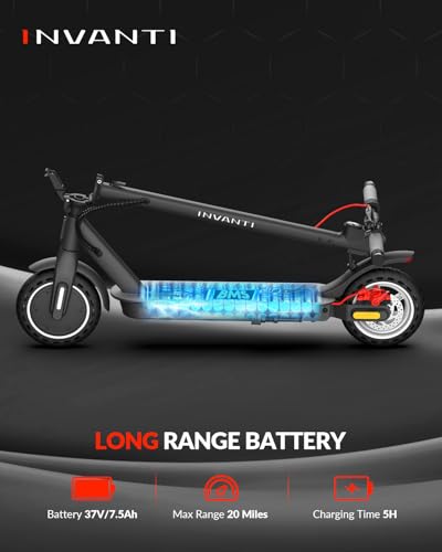 E30 Electric Scooter with Smart APP, 19.9 Miles Range & 18 MPH, 350W Motor, 8.5" Solid Tires, Rear Suspension and Turn Signals