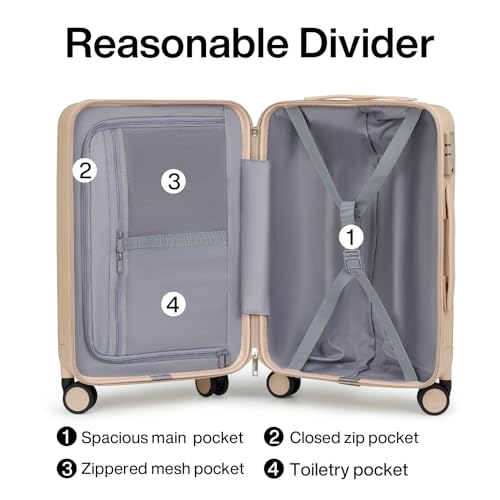 Hanke 29 Inch Luggage Suitcases With Spinner Wheels Lightweight PC hardside Rolling Suitcase With Travel Lock, Checked-Large 29-Inch(Blackish Green)