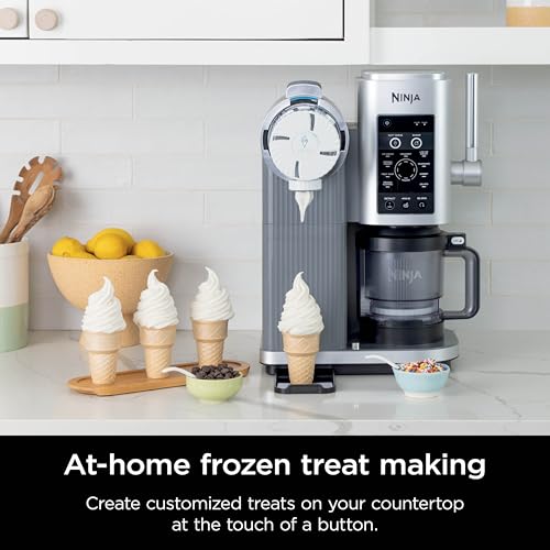 Ninja Swirl by CREAMi Ice Cream and Soft Serve Maker, Sorbet, Milkshake, Frozen Yogurt, Low Calories Program & More, 13-in-1, Soft Serve Handle