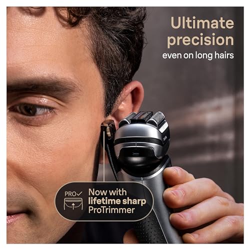 Braun Series 9 PRO+ Electric Razor for Men, 5 Pro Shave Elements & Precision Long Hair Trimmer, 6in1 SmartCare Center