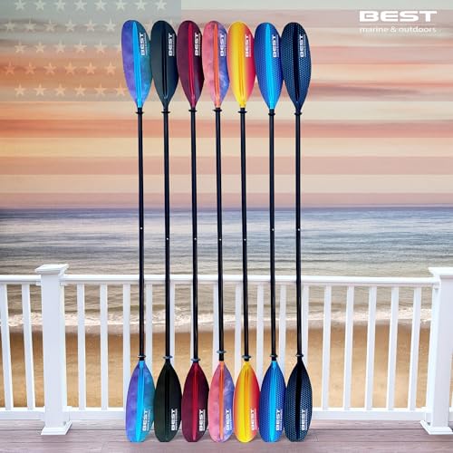 Best Marine and Outdoors Kayak Paddle, Carbon Fiber Shaft & Fiberglass Reinforced Polypropylene Blades, 220cm, 234cm, 250cm