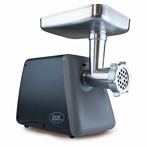 LEM Products #8 Countertop Meat Grinder, 575 Watt Aluminum Electric Meat Grinder Machine, Ideal for Occasional Use