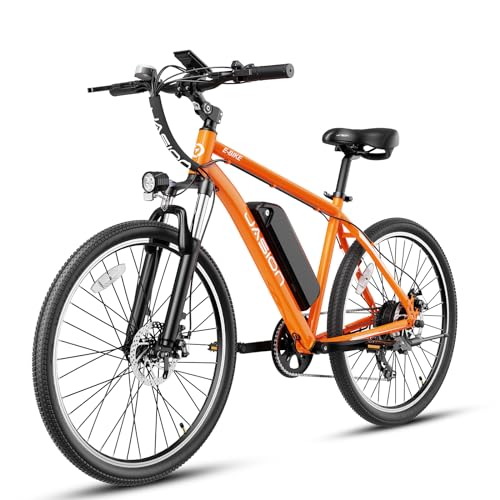 Jasion EB5 Electric Bike for Adults with Peak 500W Brushless Motor, 40Miles 20MPH Commuting Electric Mountain Bike with 360Wh Removable Battery