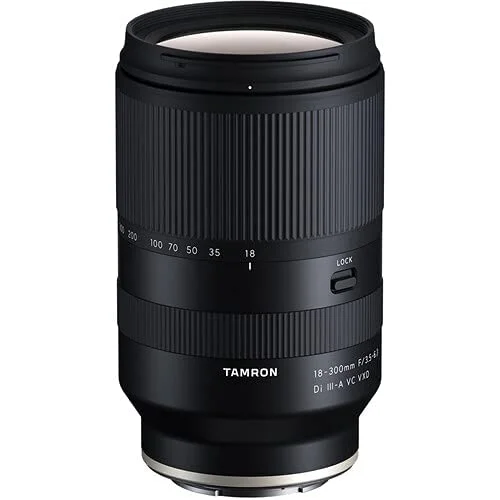 Tamron 18-300mm f/3.5-6.3 Di III-A VC VXD Lens for Sony E with with Advanced Accessory and Travel Bundle (Tamron 6 Year USA Warranty) | 18-300mm Sony