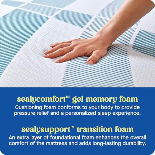 Sealy Dreamlife 12” Foam Mattress-in-a-Box, Full, SealyComfort Gel Memory Foam, SealySupport Transition Foam, Surface-Guard Technology
