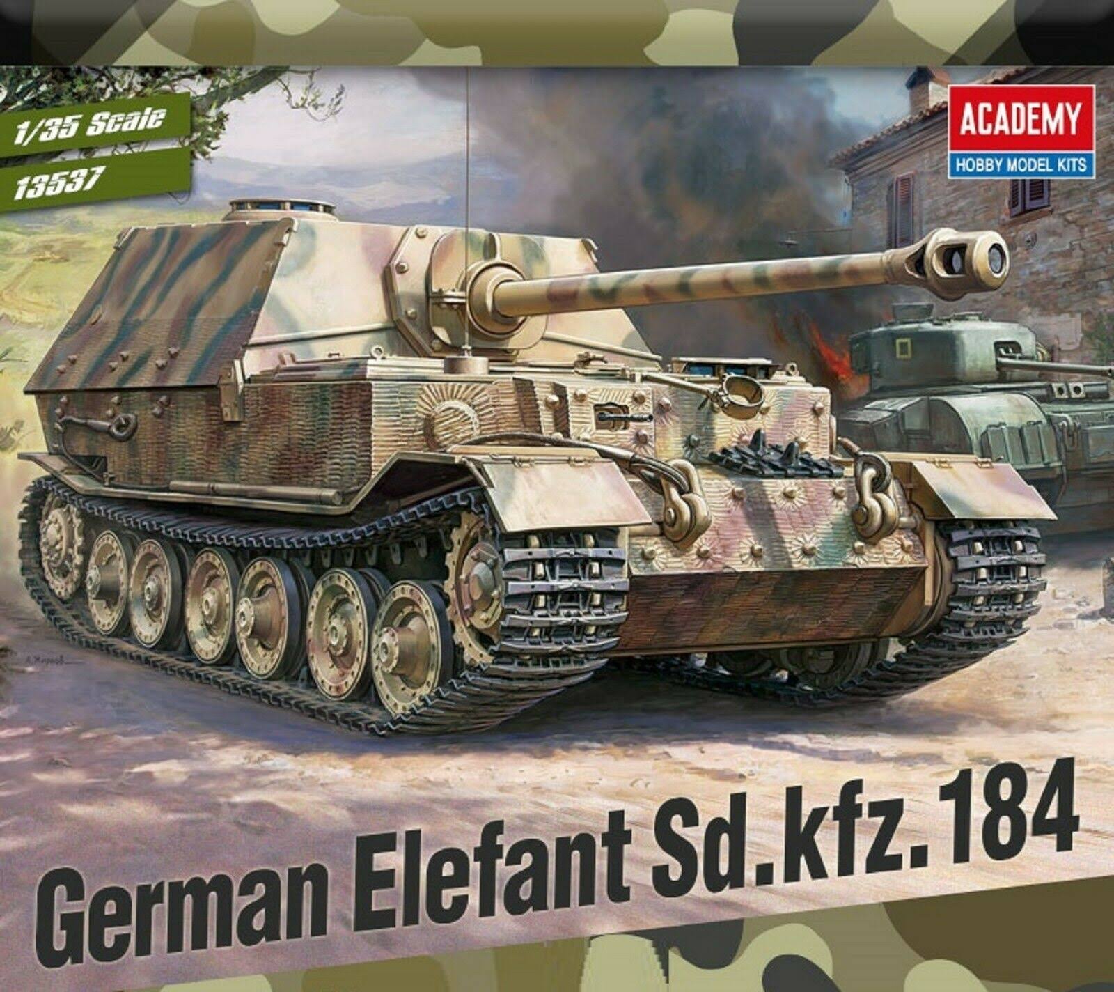 Academy 13537 German Elefant Sd.Kfz.184 Tank Plastic Hobby Model Kit