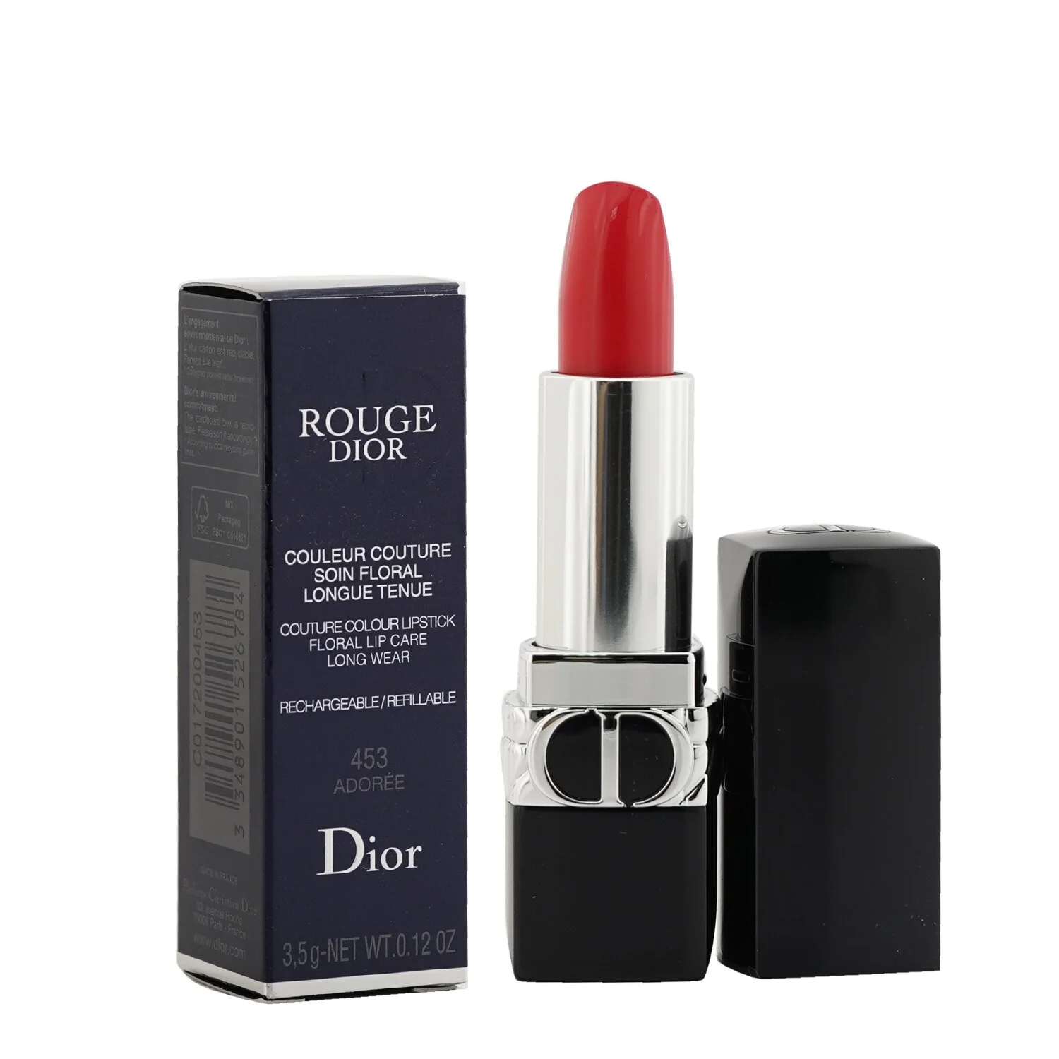 Christian Dior Rouge Dior Couture Colour Refillable Lipstick - # 766 Rose Harpers (Satin)  3.5g/0.12oz