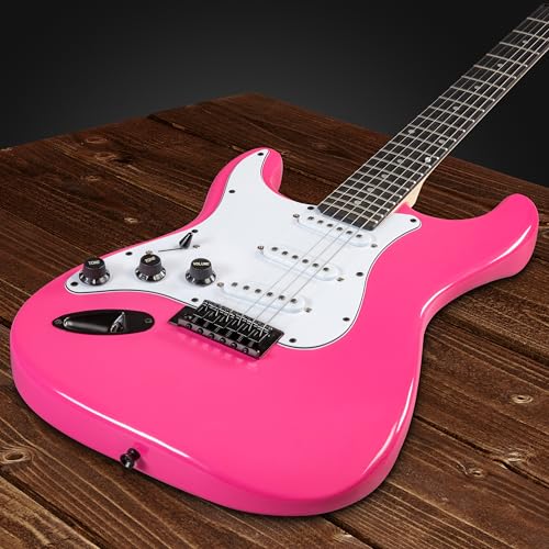 LyxPro Electric Guitar 39" inch Complete Beginner Starter kit Full Size with 20w Amp, Package Includes All Accessories, Digital Tuner, Strings, Picks
