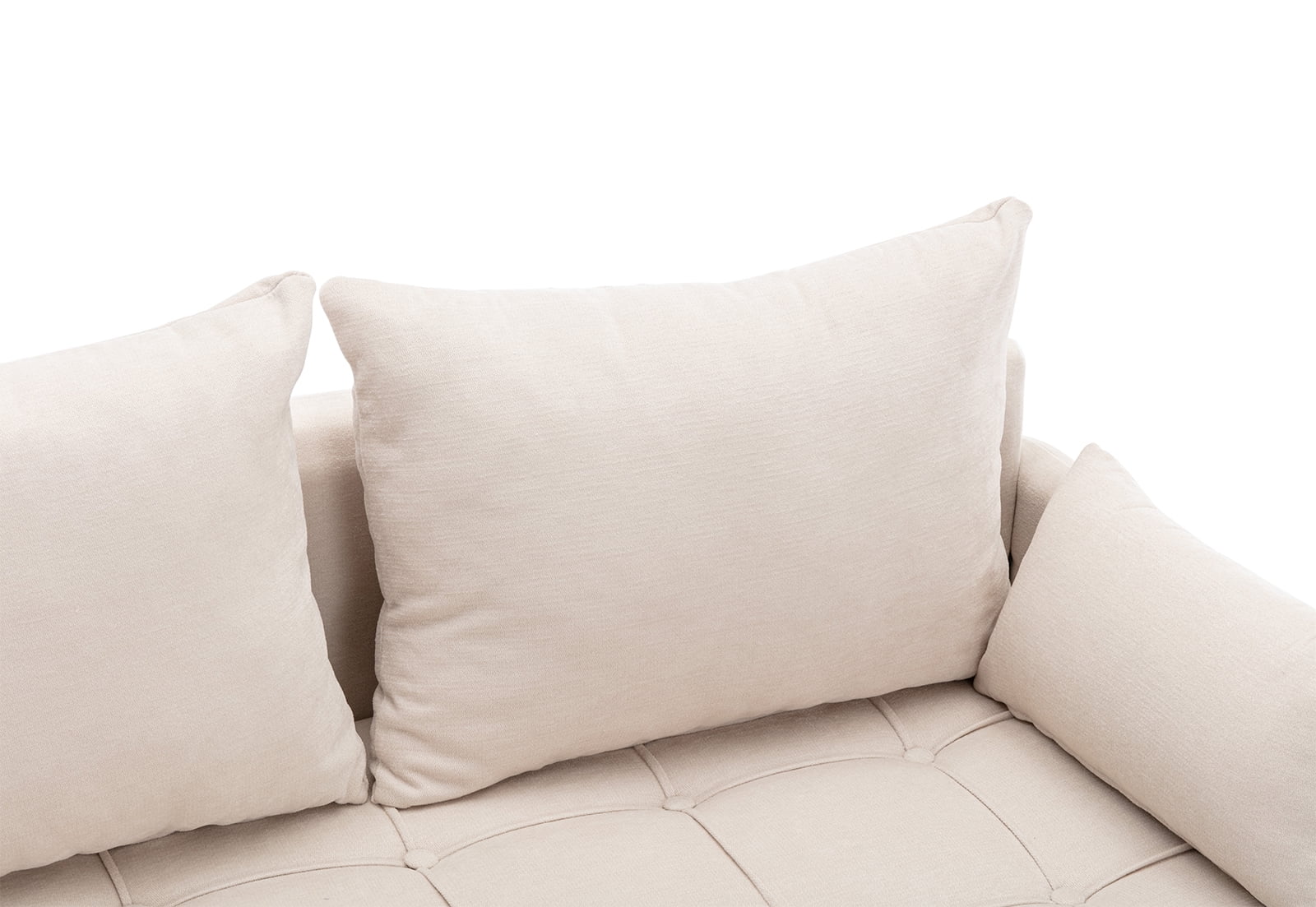 Guyou Modern Chenille Loveseat Sofa, 53" Sofa Couch 2 Seat Loveseat with Storage Space and Pillows