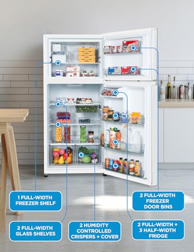 Commercial Cool 11.1 Cu. Ft. Convertible Freezer Refrigerator, Upright Fridge with Glass Shelves, Reversible Door, ENERGY STAR rated, Auto Defrost