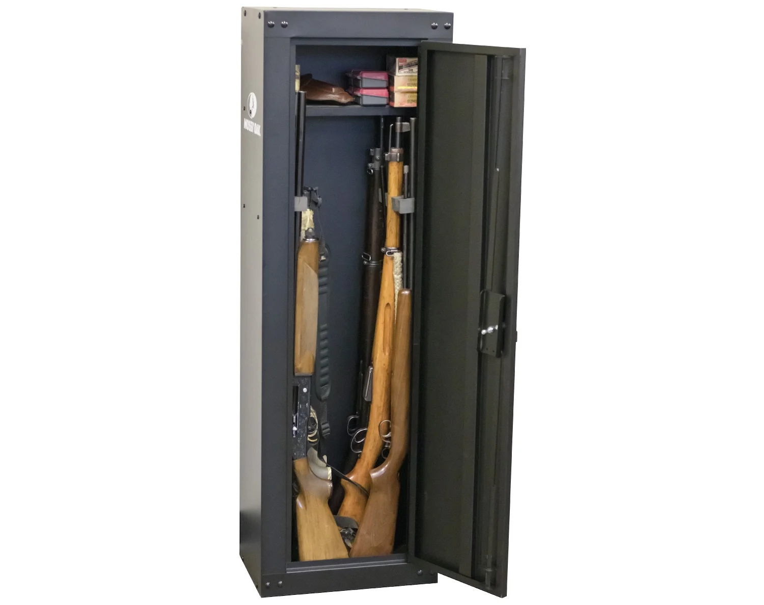 Mossy Oak 8-Gun Ready to Assemble Steel Gun Cabinet, 17 in x 11 in, Black