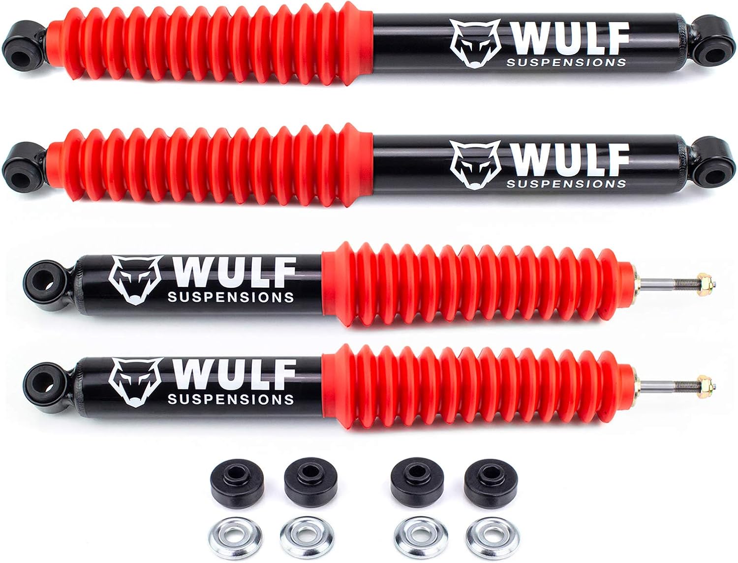 WULF 3" Front 3" Rear Lift Kit with Extended WULF Shocks compatible with 2002-2005 Dodge Ram 1500 4X4 with Torsion Bar Suspension