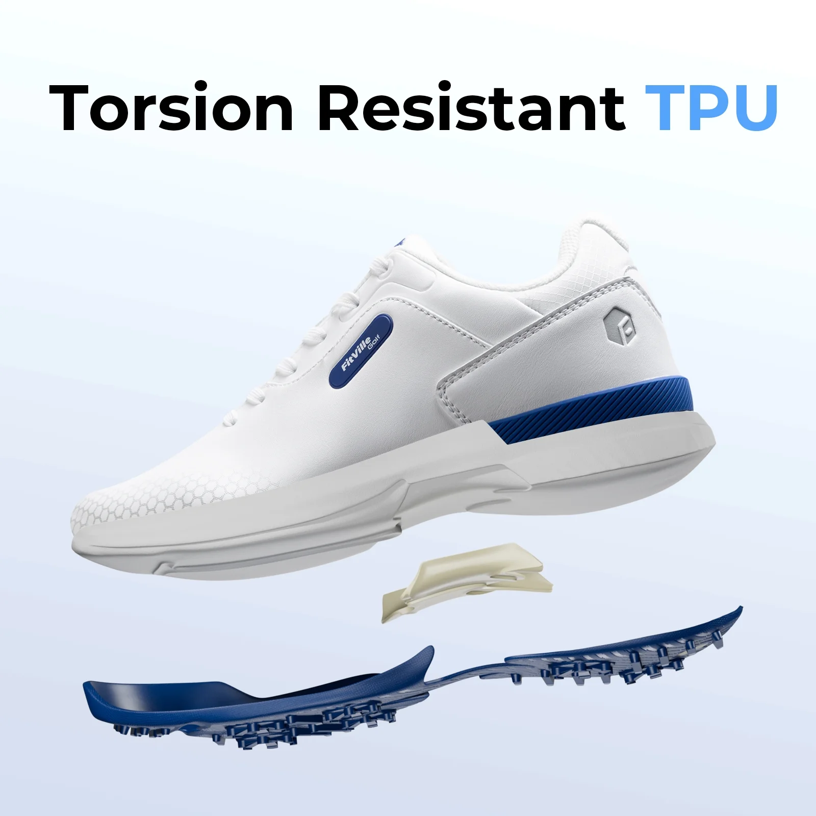 FitVille Wide & Extra Wide Mens Golf Shoes Professional Outdoor Waterproof Spiked Golf Shoes for Men - Curated Treasures Market