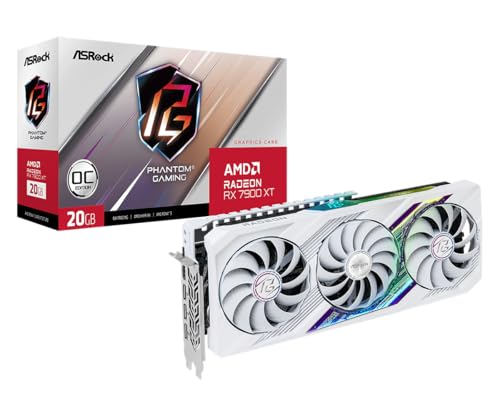 ASRock AMD Radeon RX 7700 XT Challenger 12GB GDDR6 192-bit 0dB Silent Cooling 7680 x 4320 DisplayPort HDMI LED Indicator 18Gbps Dual Fan Graphics Card