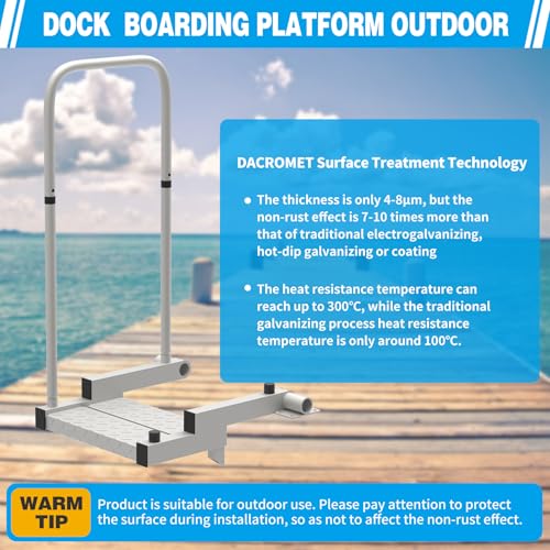 Boat Boarding Platform and Dock Extension to Step Up & Down (Fixed), Boat Boarding Platform Dock Step for Boat Lifts
