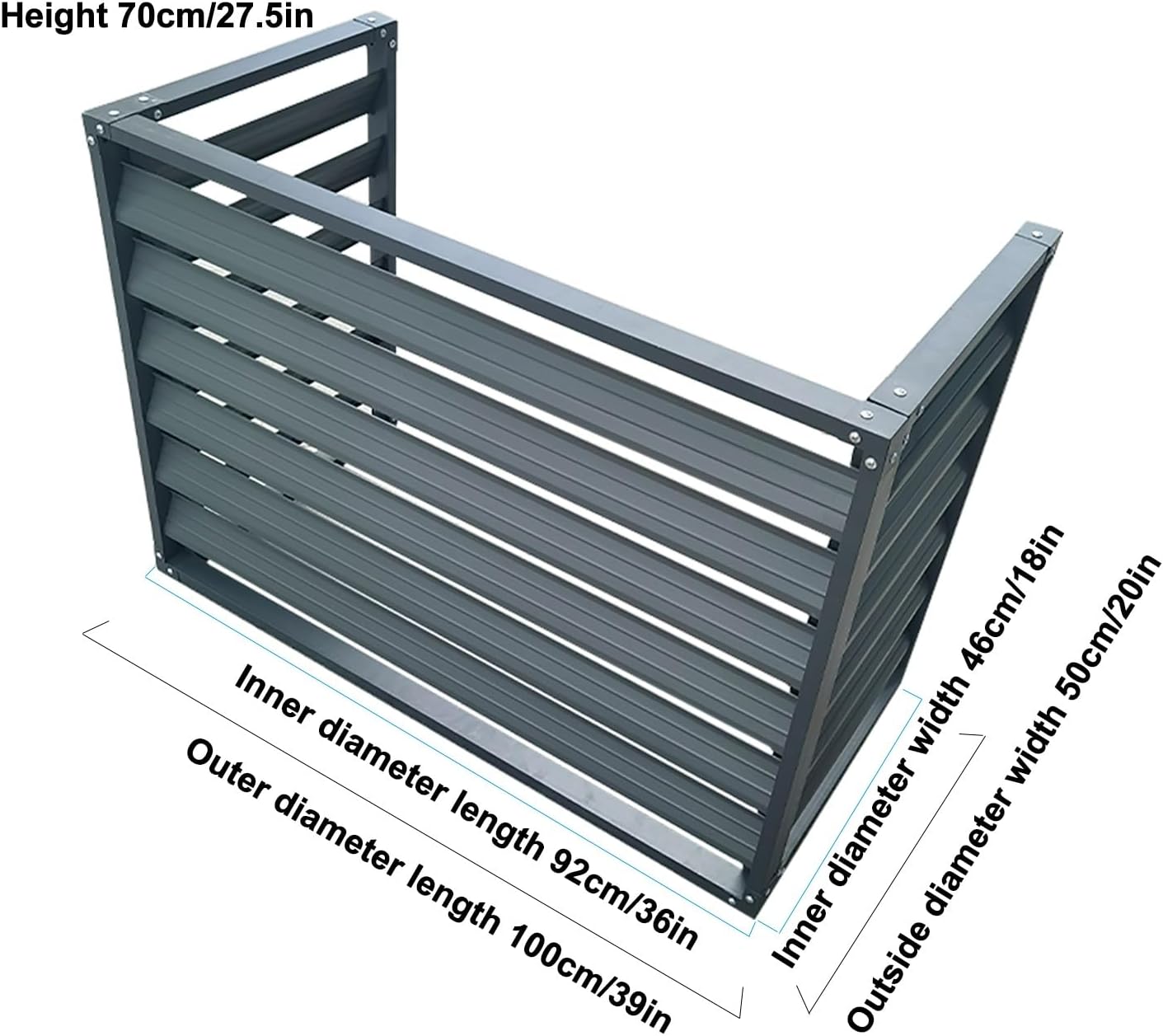 Air Conditioner Fence -Air Conditioner Covers for Outside Units, Aluminum Outdoor Privacy Ac Covers, Air Conditioner Fence, Flower Stand